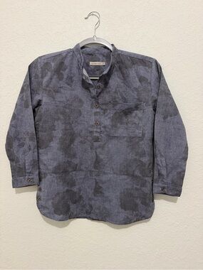 Calvin Klein Jeans Blue & Gray Floral Shirt - Size 10Y